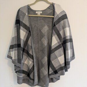 Rachel and Zoe plaid poncho style cover, new without tags